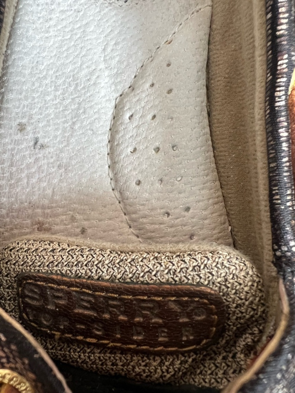 Sperry TopSider Boat Shoes Women 7.5M Black Brown Metallic Leather Lace Up Flats - Picture 12 of 13